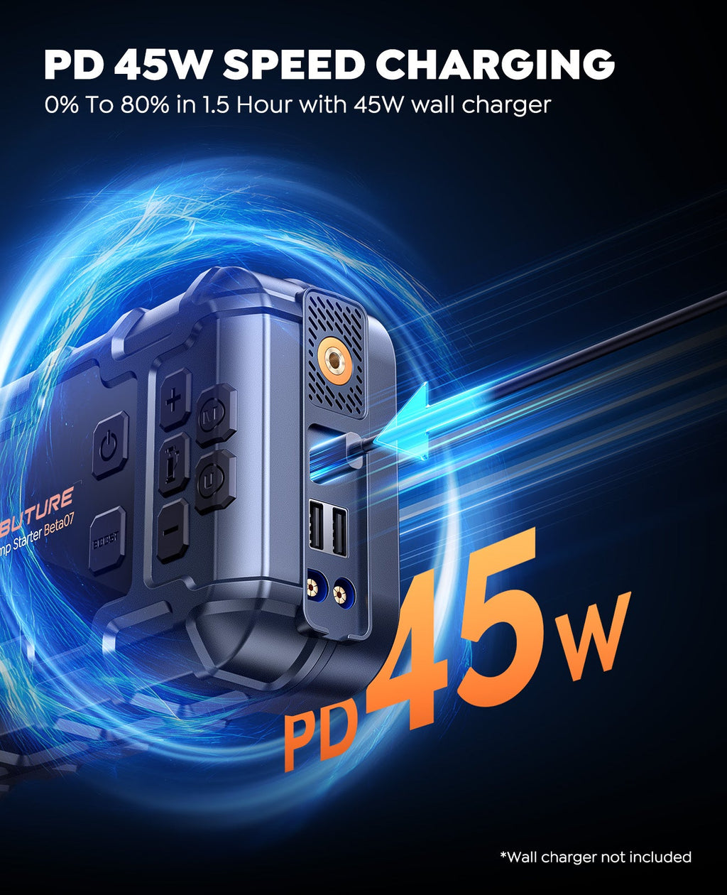 【Flash Sale】Buture Beta07 Car Jump Starter 6000A With 160PSI Air Compressor